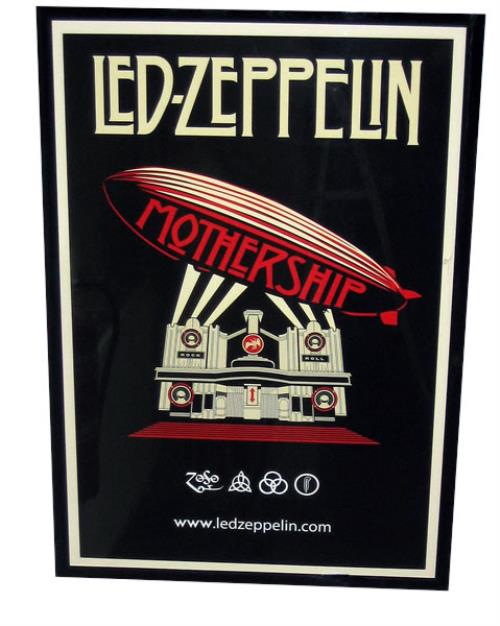Led Zeppelin Mothership Framed Lithograph - 15 x 10 UK Promo